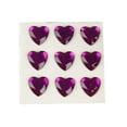 thumbnail image 2 of Inteprter 10 hojas de pegatinas de diamantes de imitación, calcomanías acrílicas de mano para niños, estudiante tridimensional DIY, amor, corazón, Artesanía Morado oscuro Inteprter HA062097-13B, 2 of 6