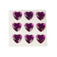 thumbnail image 2 of Bearachild 10 hojas de pegatinas de diamantes de imitación, calcomanías acrílicas de mano para niños, estudiante tridimensional DIY, amor, corazón, Artesanía Morado oscuro Bearachild HA062097-13B, 2 of 6