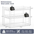 thumbnail image 5 of Twin Over Twin Over Twin Triple Bunk Bed Frame, Heavy Duty Detachable Bunk Beds for 3, Metal 3 Bunk Beds with 2 Ladder & Guardrail for Teens Adults (White）, 5 of 7