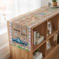 thumbnail image 6 of Table Runners 72 Inches Long Dress Scarves, Happy Easter Farmhouse Kitchen Table Runner, Coffee Tablerunners, Vintage Blue Truck Bunny Duck Wooden Grain 14x72 Inch, 6 of 9