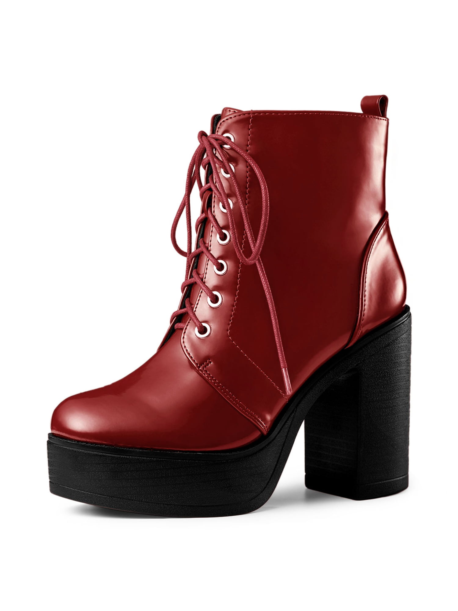 Details about   Women's Ankle Boots Platform Side Zipper Round Toe Slim High Heel Booties Shoes 