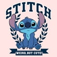 thumbnail image 2 of Toddler's Lilo & Stitch Weird, but Cute Alien  Graphic Tee Light Pink 2T, 2 of 3
