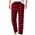 thumbnail image 2 of Yoga Pants for Men Men's Plaid Pajamas Straight Yoga Pants Home Pants Casual Pants, 2 of 8