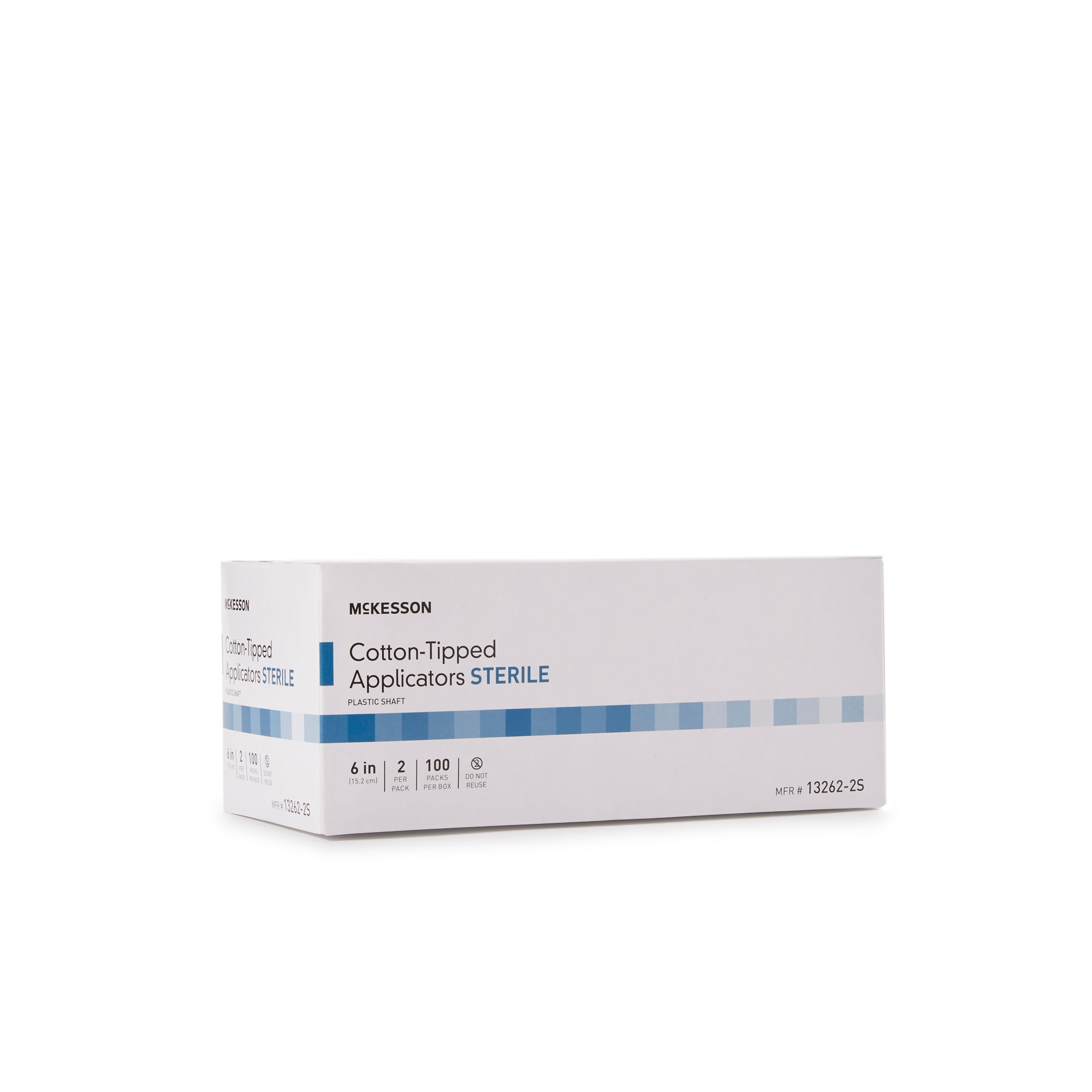 McKesson Cotton Tip Swabstick - Sterile Plastic, 6 in, 2 Count, 1000 Packs, 2000 Total