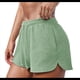 thumbnail image 3 of Pantalones Cortos de Pijama de Punto Gofre para Mujer, Suaves, con Cordón Ajustable, Informales, para Hacer Ejercicio y con Bolsillos. Verde XXL, 3 of 9
