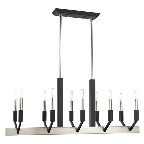 Livex Lighting - Beckett - 10 Light Linear Chandelier in Industrial Style - 12
