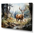 thumbnail image 2 of Designart "Deer beautyful Grazing" Animals Canvas Wall Art, 2 of 5