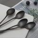 thumbnail image 2 of Long Handle Spoons, 9-inch Black Iced Tea Spoons, Coffee Stirrers, Stainless, 2 of 4
