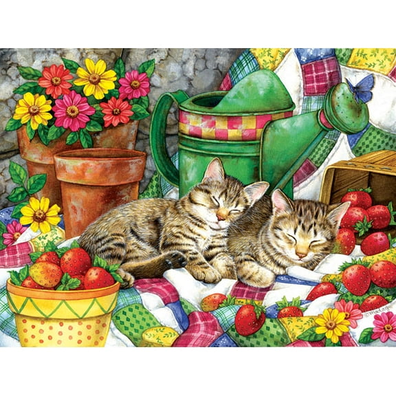 Strawberry Sweethearts 500 Piece Jigsaw Puzzle by SunsOut
