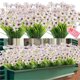 thumbnail image 2 of 12 Unidades, 5 Cabezas, Hierba Primaveral, Flor, Hierba Acuática, Seda Estampada, Tela, Flor Violeta, Simulación De Flor, Decoración Exterior, Flor De Seda, 2 of 8