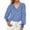 Blue, variant on Women's V Neck Long Sleeve Shirt Tops Casual Office Work T-Shirt Blouse