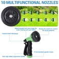 thumbnail image 3 of Garvee Heavy Duty Stainless Steel Garden Hose with 10-Function Spray Nozzle, Flexible Kink-Resistant Metal Water Hose with 3/4" Brass Fittings (75FT), 3 of 8