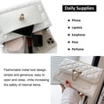 thumbnail image 4 of Bolsos y Carteras Pequeñas para Mujer, Bolsos de Hombro Bolsos Cruzados para Mujer con Correa de MetalBlanco:;:;, 4 of 6