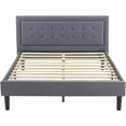 thumbnail image 1 of Classic Brands Mornington Upholstered Platform Bed Frame, King, Light Grey, 1 of 8