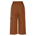 thumbnail image 5 of RQYYD Capri Pants for Women's Hiking Capris Quick Dry Lightweight Ladies Summer Cargo Pants for Travel Camping, 5 of 6
