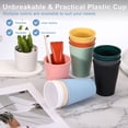thumbnail image 4 of Uxcell 8 Pcs Simple Toothbrush Cup, 2.2 x 4.2" Bathroom Tumbler Unbreakable Reusable Plastic Cups for Storing Toothpaste Toothbrushes Combs Water Beverages, Orange(13.5 OZ), 4 of 7