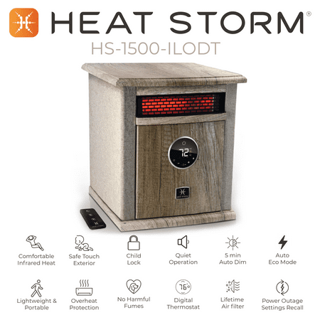 Heat Storm - 1500 Watt Infrared Cabinet Space Heater - TAN