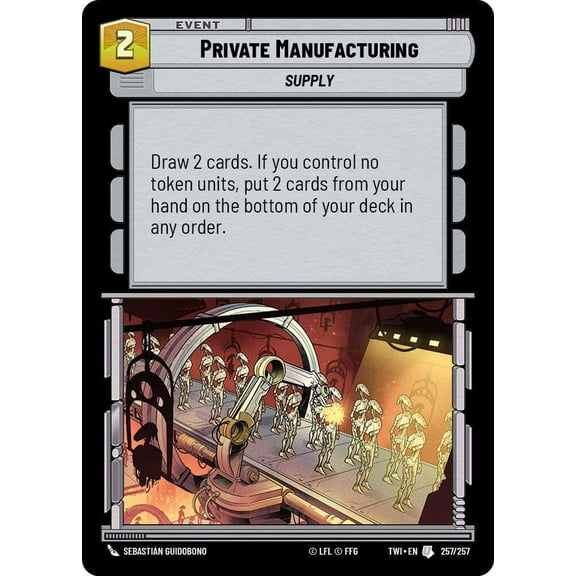 Star Wars: Unlimited Twilight of the Republic Uncommon Private Manufacturing #257