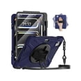 thumbnail image 1 of Case for iPad Pro 11 Inch M4 2024 5th Generation A2836/A2837/A3006 with Built-in Screen Protector, 360° Rotating Stand, Adjustable Shoulder Strap, Precise Cutouts, Pencil Holder, 1 of 7