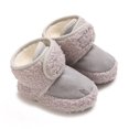 thumbnail image 2 of Emy Dola Newborn Baby Boy Girl Soft Fleece Booties Stay On Infant Slippers Socks Shoe Non Skid Gripper Toddler First Walkers Winter Ankle Crib Shoes 0-12M, 2 of 9
