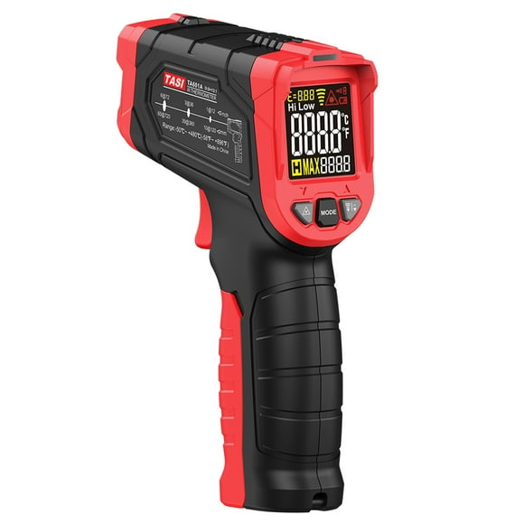 TASI Non-contact IR Infrared Thermometer Digital Handheld Temperature Tester 12:1 Pyrometer Color LCD Display with