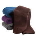 thumbnail image 2 of Lian LifeStyle Big Girl's Women's 2 Pairs Exceptional, Non-Slip, Cozy and Cool Knee High Wool Socks FS05 Size 6-9 Brown, 2 of 4