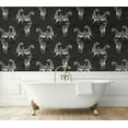 thumbnail image 5 of Harry & Grace Charcoal Playful Zebras Peel and Stick Wallpaper, 5 of 7