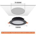 thumbnail image 5 of Foco LED empotrable, extraplano, 5w 500lumen equivalente a 50w incandescente, redondo ultrafino blanco frío 6000k, iluminación de techo empotrada de 230v, para baño, cocina, salón,, 5 of 5
