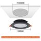 thumbnail image 5 of Foco LED empotrable, extraplano, 5w 500lumen equivalente a 50w incandescente, redondo ultrafino blanco frío 6000k, iluminación de techo empotrada de 230v, para baño, cocina, salón,, 5 of 5