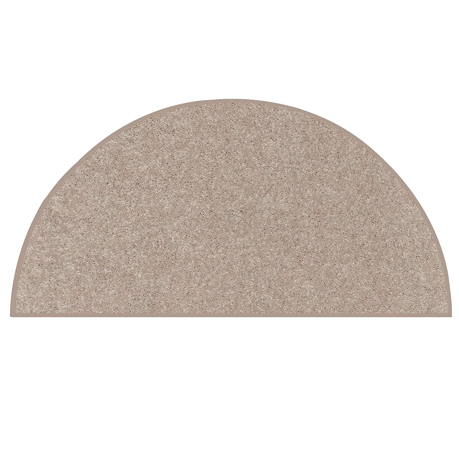 Ambiant Kids Solid Color Area Rugs Beige - 33" x 66" Half Round