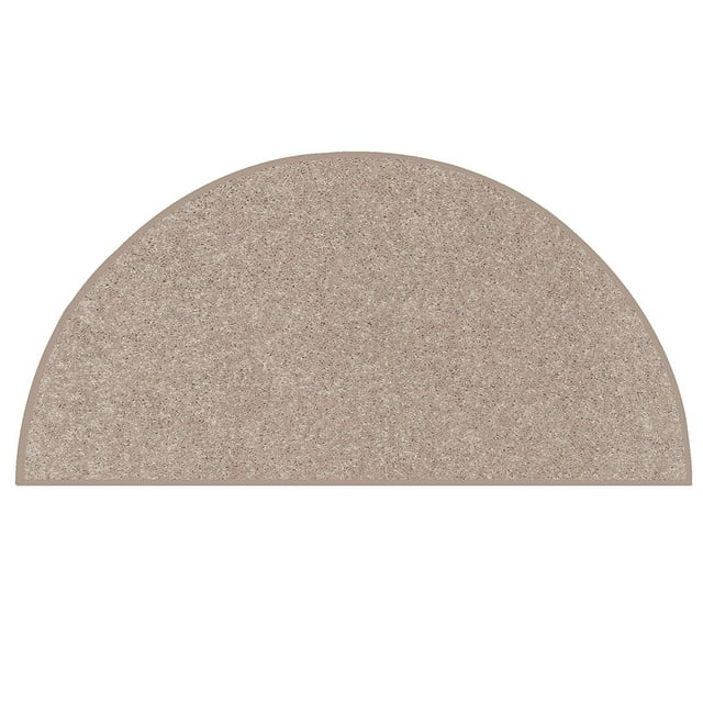 Ambiant Saturn Collection Solid Color Area Rugs Beige - 48" x 96" Half Round