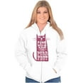 thumbnail image 4 of Cats are Purrfect Cute Kitty Lovers Womens Plus Size Graphic Zipper Hoodie Brisco Brands 3X, 4 of 5