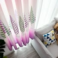thumbnail image 4 of HDWUEN Sheer Window Curtains with Leaves Blackout Bathroom Living Room Curtain Window Voile Drape Valance 1 Panel Pink, 4 of 9
