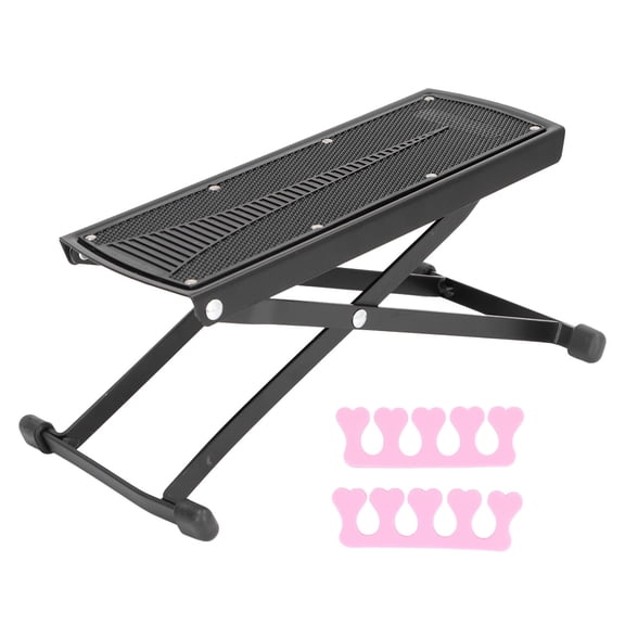 Yajisi 6-Height Adjustable Pedicure Foot Rest, Non-Slip Shower Foot Stool with 2 Toe Separators, 11.8 x 5.9 x 1.2 Inches