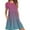 Purple, variant on Erwazi Summer Casual Dresses for Women Swing Short Sleeve T Shirt Dresses Tiered Flowy Beach Mini Dress with Pockets