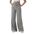 thumbnail image 6 of Womens Track Pants with Zipper Pockets Loose Straight Leg Sweatpants 30" Petite/Regular/Tall Gray 2XL, 6 of 6