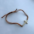 thumbnail image 3 of Howard's Devon Adjustable Inspirational Cross Bourbon Bracelet for Women, 3 of 3