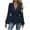 Navy, variant on Blouses for Women Business Casual Wrap V Neck Peplum Tops Button Long Sleeve Formal Work Shirts Fall Elegant Clothes