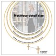 thumbnail image 6 of LuLiaMenton Goldtone Triple Layered Necklace, CZ Cross Pendant Stacked Chain, 6 of 6