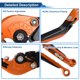 thumbnail image 4 of Palancas de freno y embrague cortas únicas para Aprilia RSV4 2009-2022, palanca de freno ajustable en 6 posiciones, aleación de aluminio T6 6061, naranja, 1 juego, 4 of 7