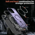 thumbnail image 3 of Dteck for iPhone 13 Pro Max Case, Magnetic for Car Holder Mount Holder 360 Degree Rotated Kickstand Ring Heavy Duty Protection Hard Rugged Protective Phone Cover, Purple, 3 of 6