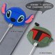 thumbnail image 5 of [Paquete de 2] Funda genial para Airpods Pro, funda de silicona suave con diseño de Stitch y casco mandaloriano, con llavero, a prueba de golpes, con diseño de estrella de moda, 5 of 5