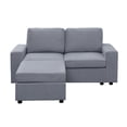 thumbnail image 2 of Ergode Arroyo Light Gray Linen Reversible Loveseat Chaise, 2 of 3