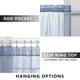 thumbnail image 3 of Cortinas KOUFALL azul empolvado transparente de 213 x 213 cm para sala de estar, 3 of 9