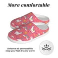 thumbnail image 6 of Rateoe Yoga Unicorn Print Women's Men's Cotton Knit Slippers Lightweight Memory Foam Indoor House Shoes with Anti-Skid Sole-37/38, 6 of 7