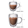 thumbnail image 4 of Double Wall Coffee Mugs With Handle Drinking Insulation Glass Tea Cup Gift Drinkware Milk, 4 of 11