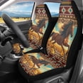 thumbnail image 3 of XYZCANDO Horse Front Car Seat Cover Nonslip Sunflowers Auto Interior Accessories 2 Pcs Set Stretch Polyester Fabric Cover All-Season Protection Suitable for Most Cars,SUV,Sedan, 3 of 7