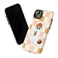 thumbnail image 3 of Cute Ghost Halloween Phone Case, Iced Coffee & Pumpkin Illustration, Artistic Protective Cover for iPhone 17 16 15 14 13 12 11 Plus Pro Max Mini, 3 of 6