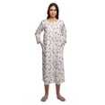 thumbnail image 4 of Moomaya Cotton Printed Button Down Nightdress For Women Nursing Night Gown, 4 of 6