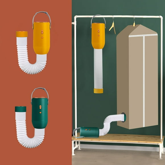 Fiudx Secadora de Ropa Portátil, Diseño Compacto, Ligera y Fácil de Transportar, Funcionamiento Silencioso, Esencial para Viajes, Uso Doméstico para Artículos Pequeños, Material Abs, Incluye Tubo, Ta